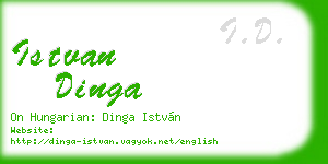 istvan dinga business card